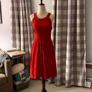 NWOT, HD in Paris/anthro red sleeveless dress- 0